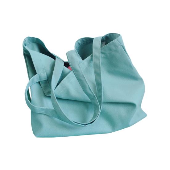 Сумка через плечо складная большая вместимость простой стиль многоразовые мягкие плечевые ремни шоппинг небесно-голубой