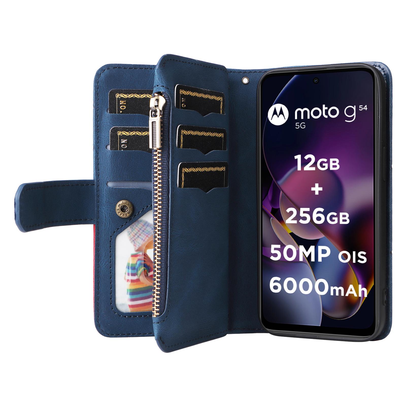 For Motorola Moto G54 5G Leather Case with Strap Zipper 9 Card Slot Phone Cover Stand Blue
For Motorola Moto G54 5G Leather Case with Strap Zipper 9 Card Slot Phone Cover Stand Blue