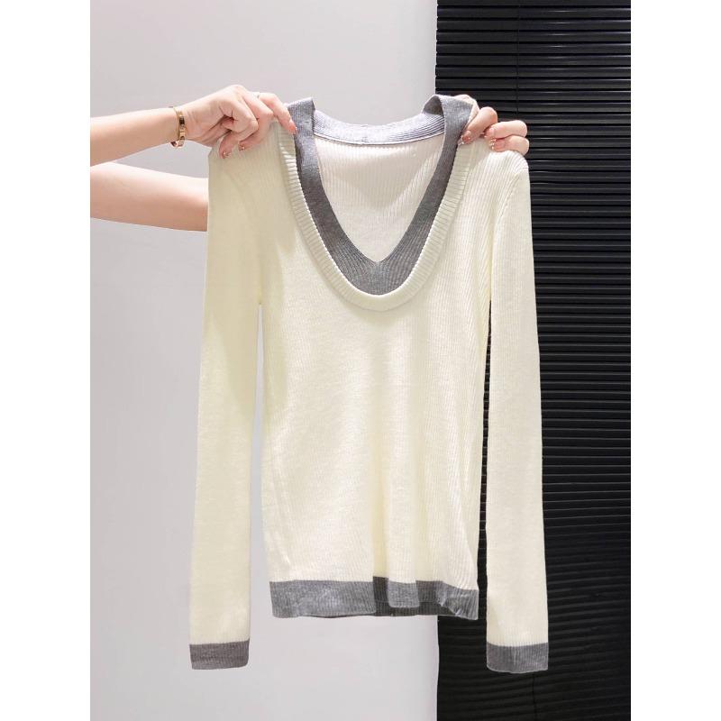 Light luxury fake two-piece knitted sweater female slim autumn and winter design sense chic long-sleeved bottomed shirt top L
Light luxury fake two-piece knitted sweater female slim autumn and winter design sense chic long-sleeved bottomed shirt top L