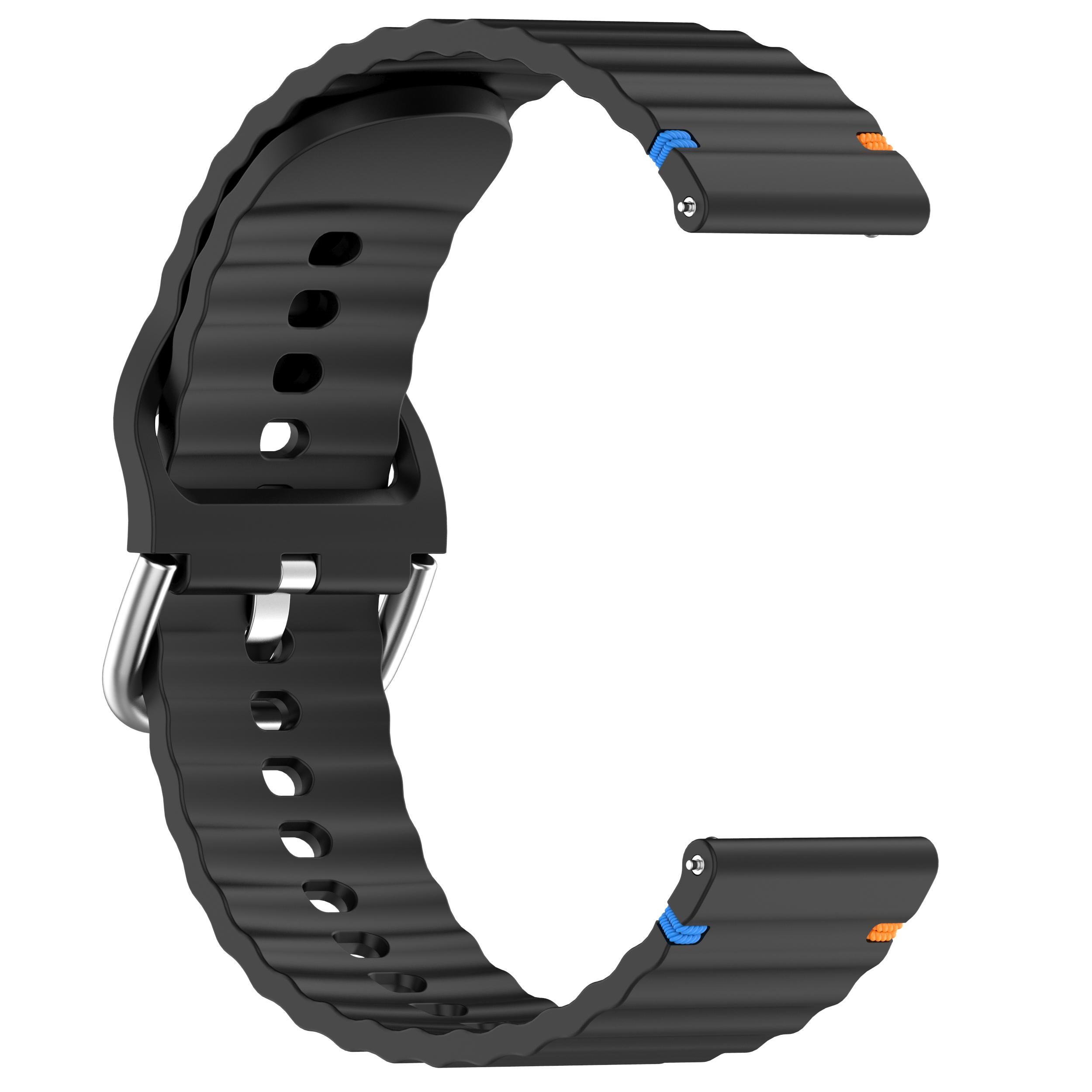 20mm Watch Strap for Samsung Galaxy Watch7/FE/Huawei Watch GT 3/2 42mm Flat Wavy Silicone Band with Metal Buckle Black
20mm Watch Strap for Samsung Galaxy Watch7/FE/Huawei Watch GT 3/2 42mm Flat Wavy Silicone Band with Metal Buckle Black