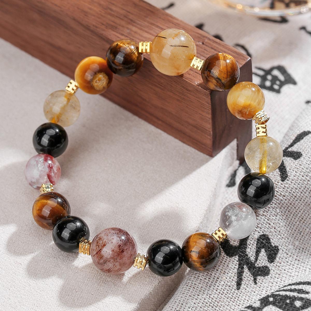 New Chinese Citrine & Black Agate Tiger Eye Bracelet - Light Luxury High-End Fashion Accessory 16cm
New Chinese Citrine & Black Agate Tiger Eye Bracelet - Light Luxury High-End Fashion Accessory 16cm