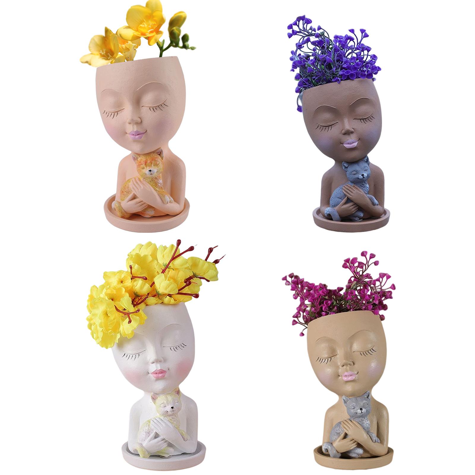 Resin Girl Portrait Decorative Planter Ornaments Girl Statue Potted Plant Desktop Storage Handicraft Holiday Gift for Courtyard
Resin Girl Portrait Decorative Planter Ornaments Girl Statue Potted Plant Desktop Storage Handicraft Holiday Gift for Courtyard