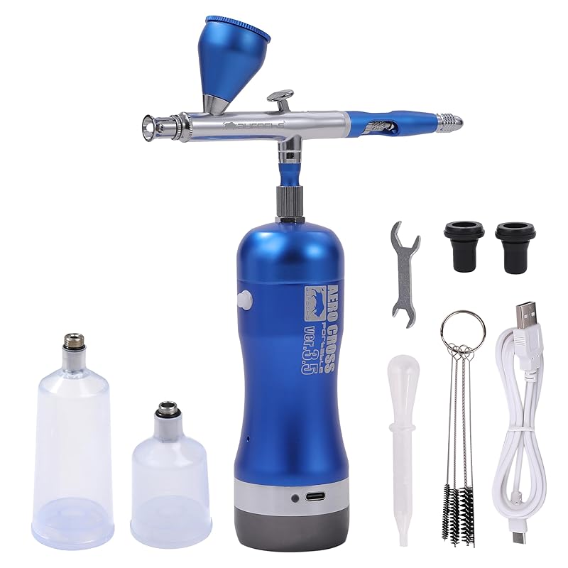 aurochs rechargeable airbrush aero cross cordless ver.3.5 EM Entry model double action hand piece compressor Caliber 0.4mm beginner beginner USB
aurochs rechargeable airbrush aero cross cordless ver.3.5 EM Entry model double action hand piece compressor Caliber 0.4mm beginner beginner USB