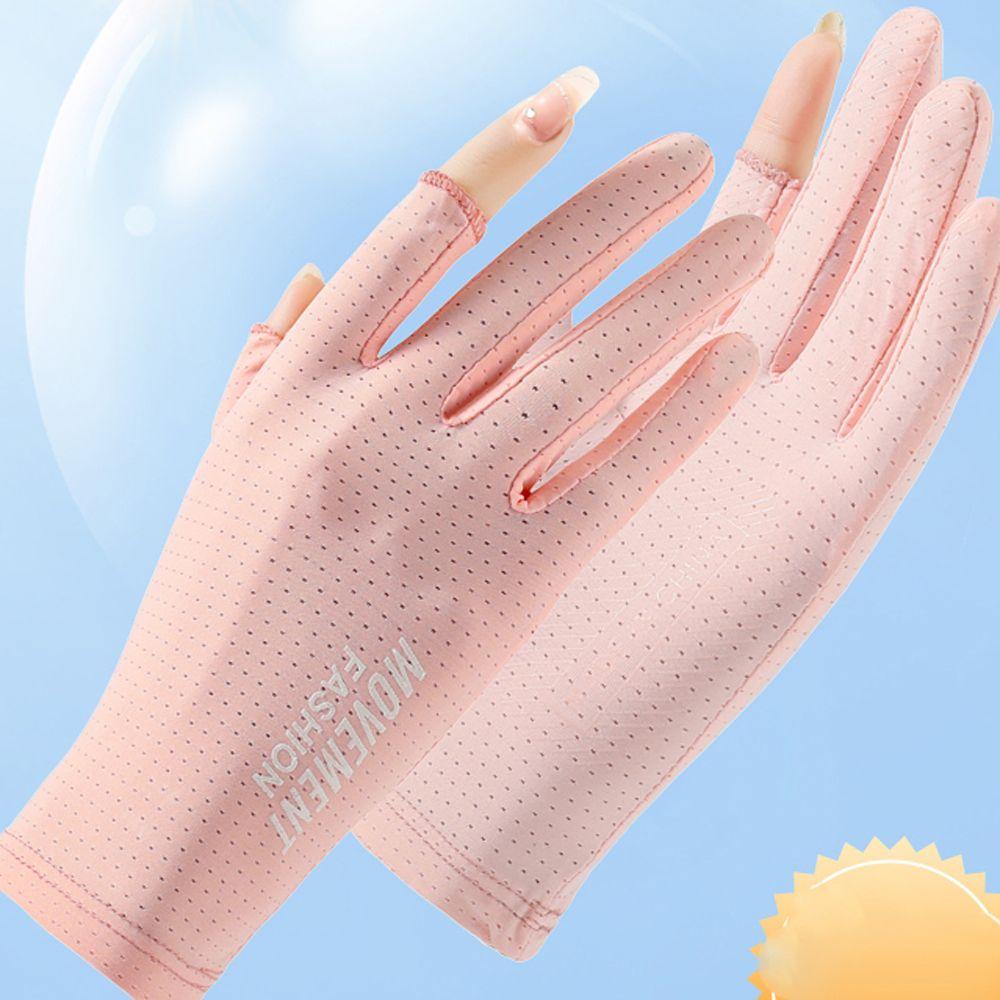 Letter Riding Driving Solid Color Exposed Two Finger Gloves Women Gloves Fingerless Silk Mittens
Letter Riding Driving Solid Color Exposed Two Finger Gloves Women Gloves Fingerless Silk Mittens