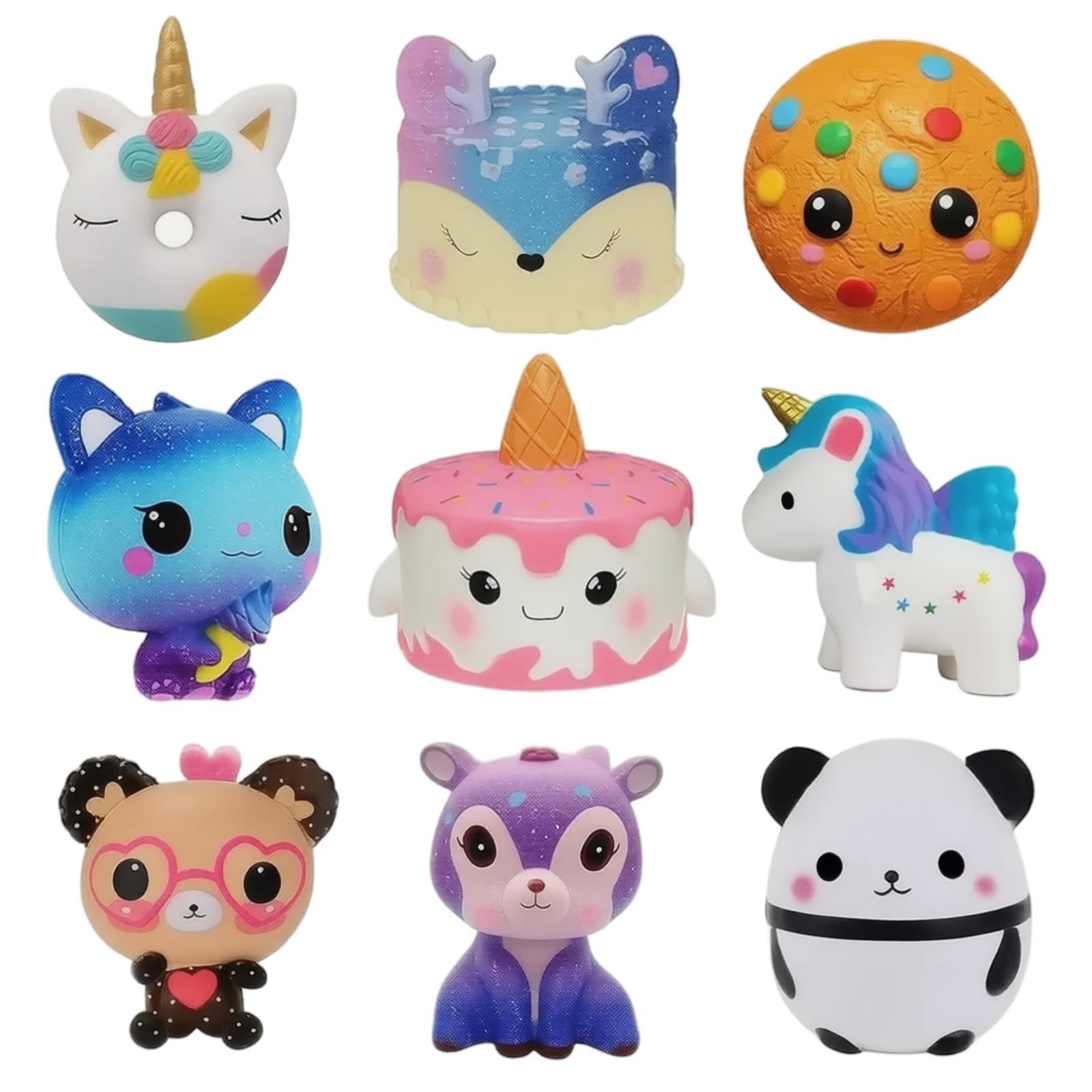 Squishy Stress Relief Toys Set Soft Slow Rising Foam Animal and Food Shapes Sensory Decompression Toys for Adults and Kids One Size
Squishy Stress Relief Toys Set Soft Slow Rising Foam Animal and Food Shapes Sensory Decompression Toys for Adults and Kids One Size