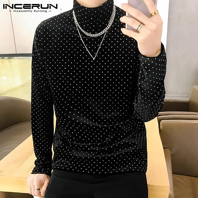 INCERUN Весенний черный Мужской Мода Pleuche Polka Dot Блузка с длинными рукавами Высокий вырез Термо бархат Повседневный Повседневный тонкий топ S-5XL
INCERUN Весенний черный Мужской Мода Pleuche Polka Dot Блузка с длинными рукавами Высокий вырез Термо бархат Повседневный Повседневный тонкий топ S-5XL