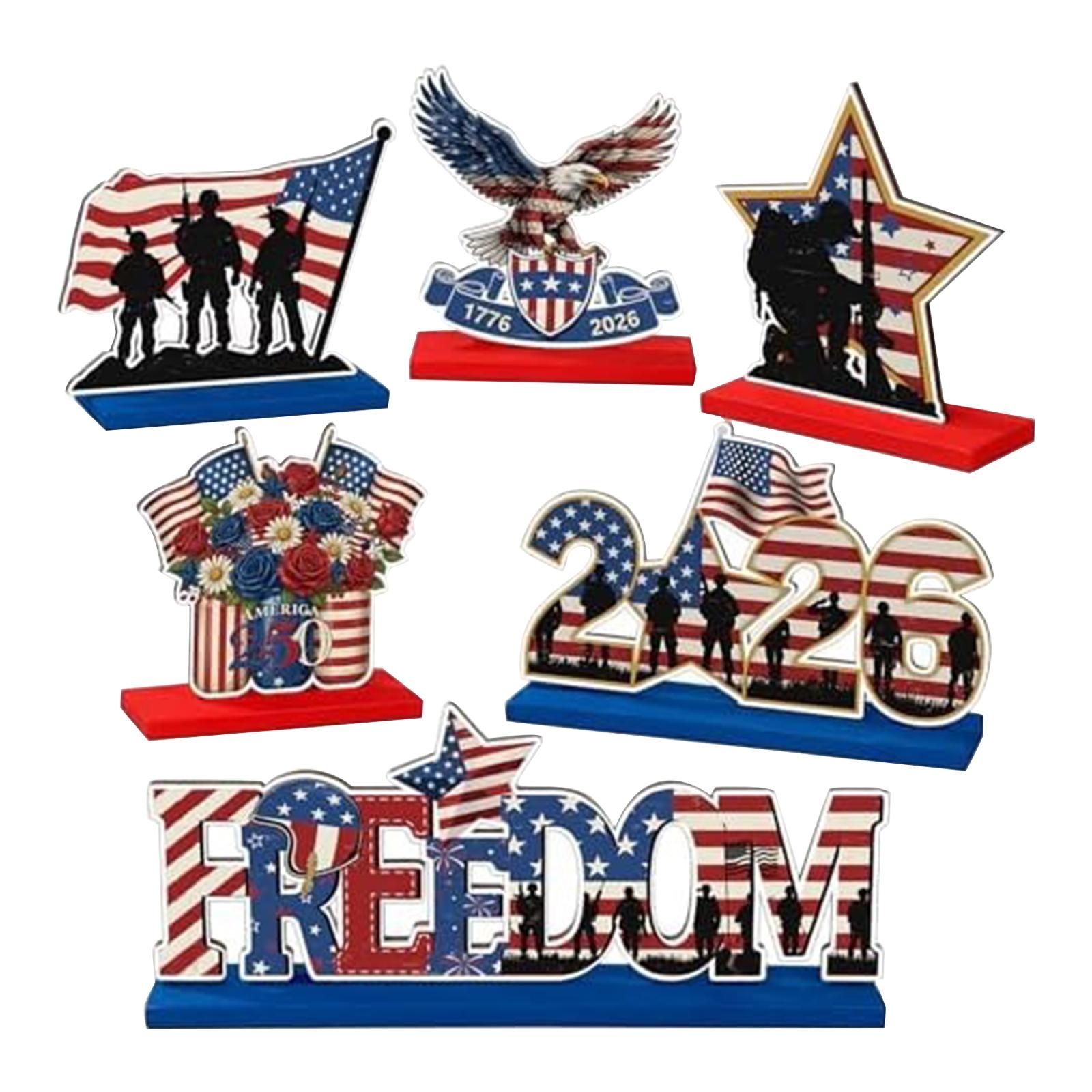 Holiday Party Table Decoration 6-Piece Set, Independence Day Home Party Wooden Craft Ornaments One Size
Holiday Party Table Decoration 6-Piece Set, Independence Day Home Party Wooden Craft Ornaments One Size