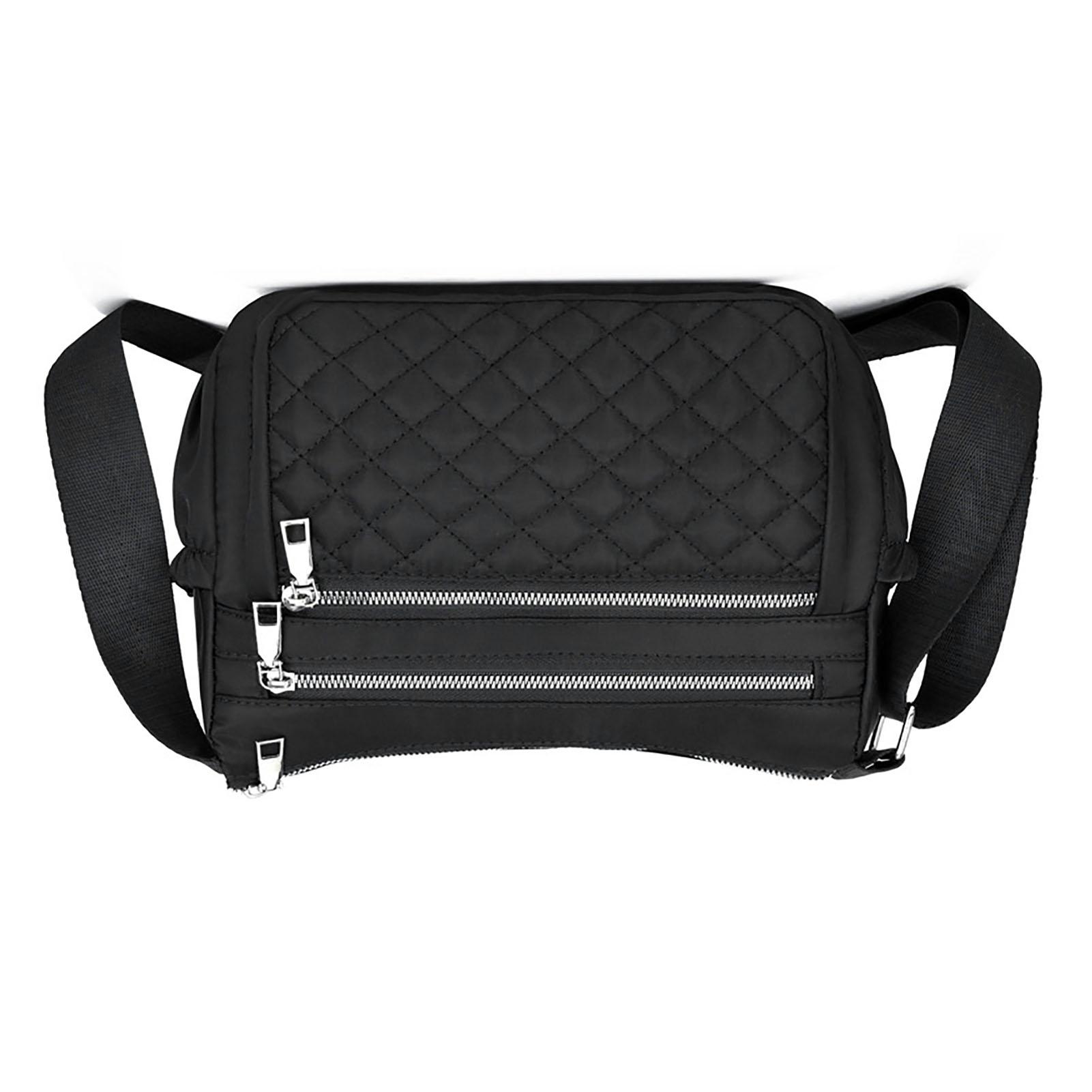 Shoulder Bag Rhomboid Nylon Large Capacity Zippers Shoulder Handbag for Travel Outdoor Black
Shoulder Bag Rhomboid Nylon Large Capacity Zippers Shoulder Handbag for Travel Outdoor Black