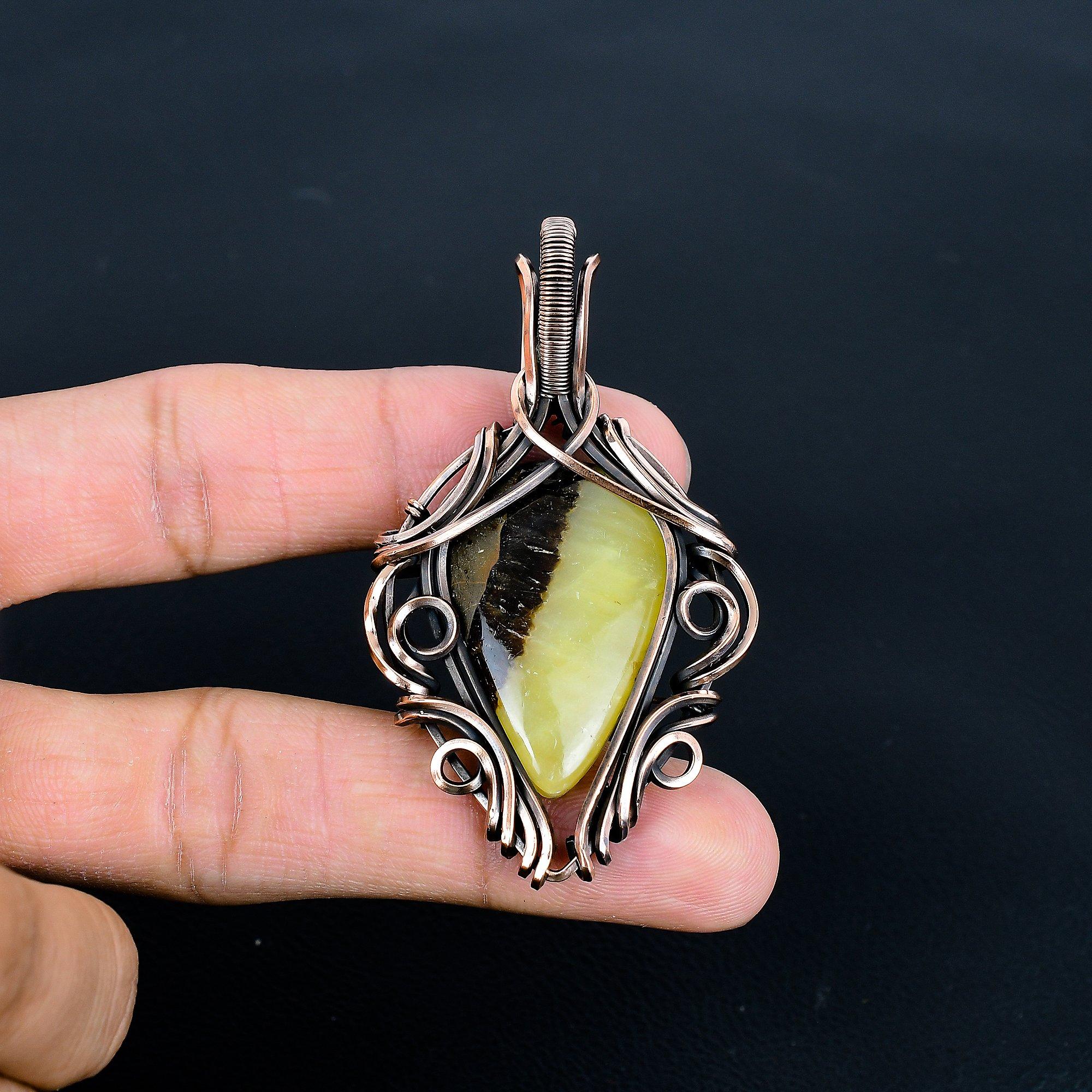Septarian 999 Copper Wire Wrapped Pendant, Handmade Gemstone Pendant Jewelry, Gifts For Wife Brand New Pendant 2.67 Inches
Septarian 999 Copper Wire Wrapped Pendant, Handmade Gemstone Pendant Jewelry, Gifts For Wife Brand New Pendant 2.67 Inches