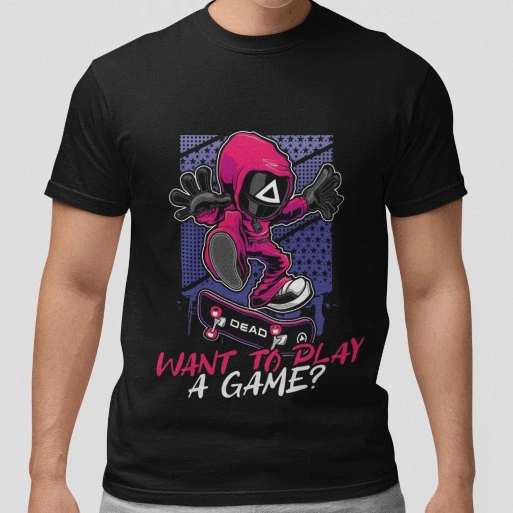 Masked Guard Skater Street Style Want To Play Squid Game Graphic Tee Unisex Gift S
Masked Guard Skater Street Style Want To Play Squid Game Graphic Tee Unisex Gift S