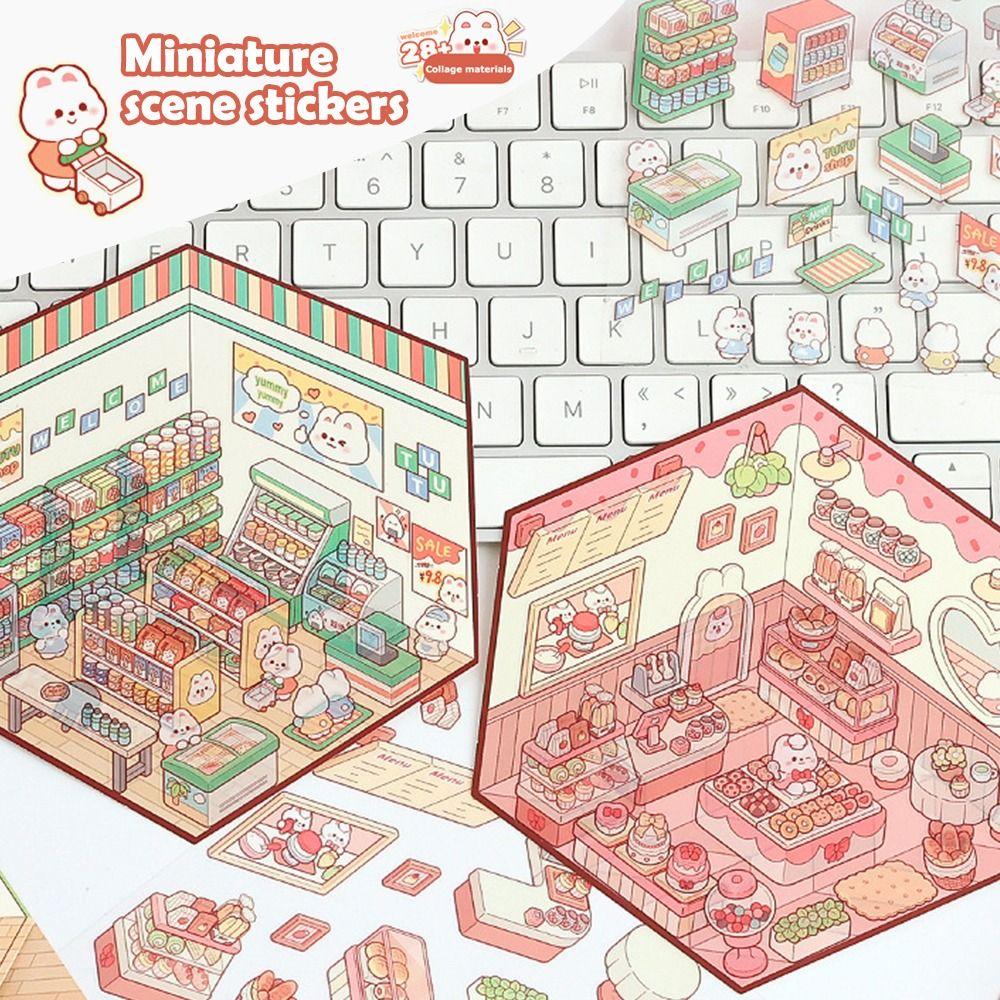 Decorative Three-dimensional Sticker Visual Stacking Miniature Scene Sticker Children рожевий
Decorative Three-dimensional Sticker Visual Stacking Miniature Scene Sticker Children рожевий