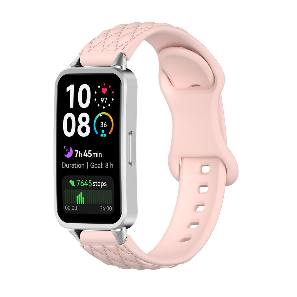 Diamond Patterned Butterfly Buckle Silicone Waterproof Strap Suitable for Huawei Wristband 11/11 Pro 10 9 8 For HUAWEI Band for Huawei 10 9 8 рожевий
Diamond Patterned Butterfly Buckle Silicone Waterproof Strap Suitable for Huawei Wristband 11/11 Pro 10 9 8 For HUAWEI Band for Huawei 10 9 8 рожевий