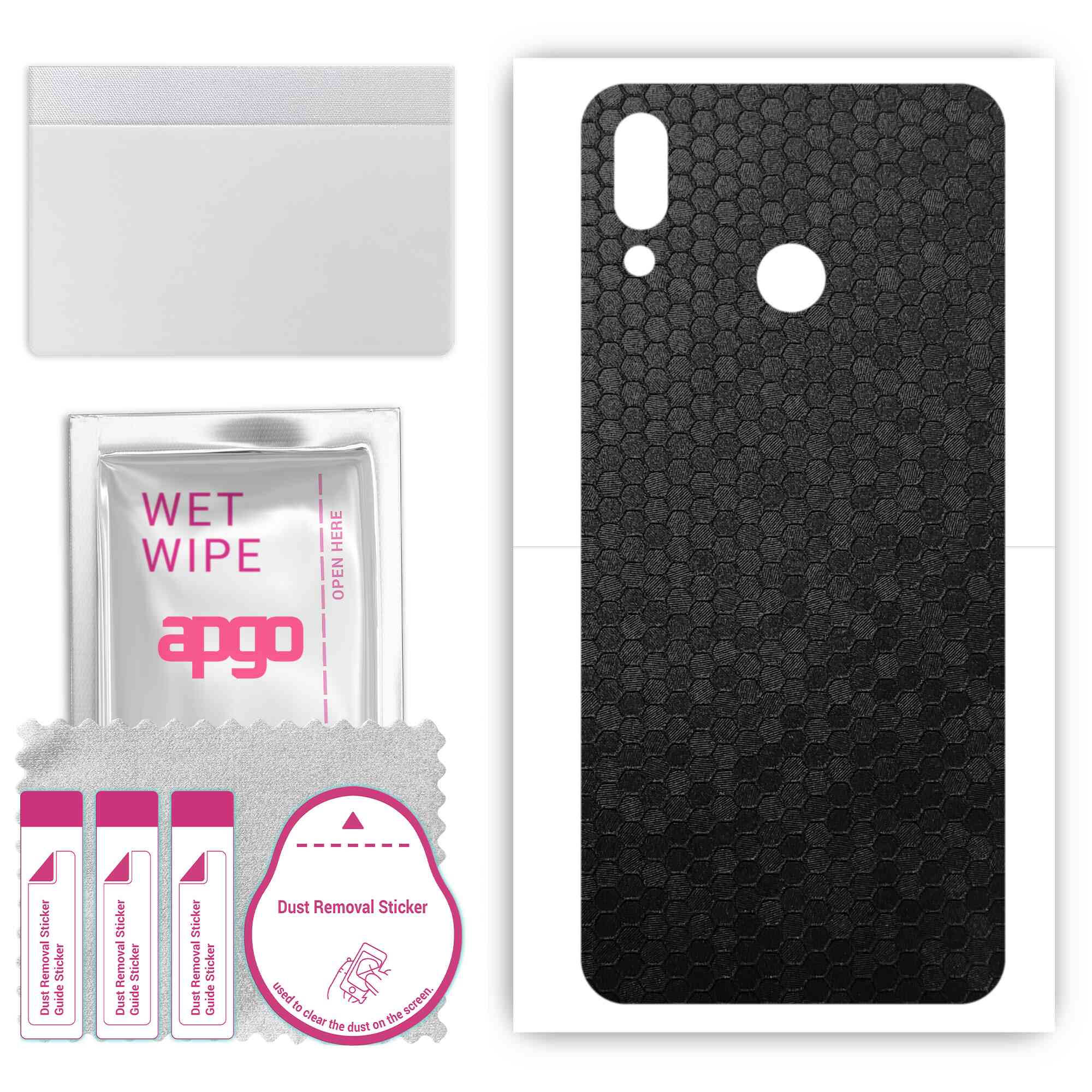 Apgo Protective Skin Sticker для задньої панелі, сумісної з Huawei nova 3, Wrap Film, Foil, Vinyl - Pattern Black Honeycomb
Apgo Protective Skin Sticker для задньої панелі, сумісної з Huawei nova 3, Wrap Film, Foil, Vinyl - Pattern Black Honeycomb