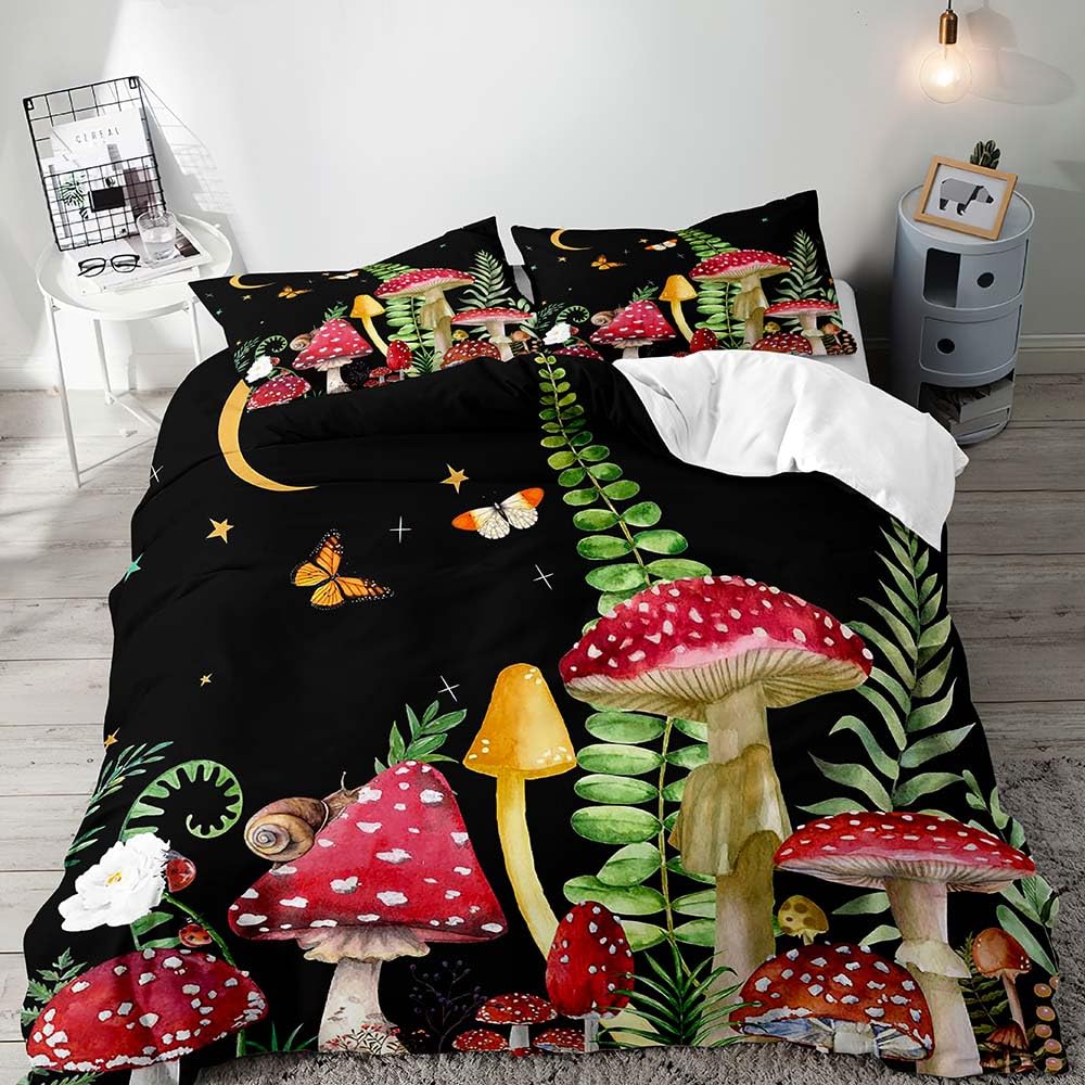 Mushroom And Moon Duvet Cover Sets For Teens Lightweight Quilt Cover With 2 Pillowcase Night Plants Themed Bedding Sets No Quilt EU Single(135x200cm)
Mushroom And Moon Duvet Cover Sets For Teens Lightweight Quilt Cover With 2 Pillowcase Night Plants Themed Bedding Sets No Quilt EU Single(135x200cm)
