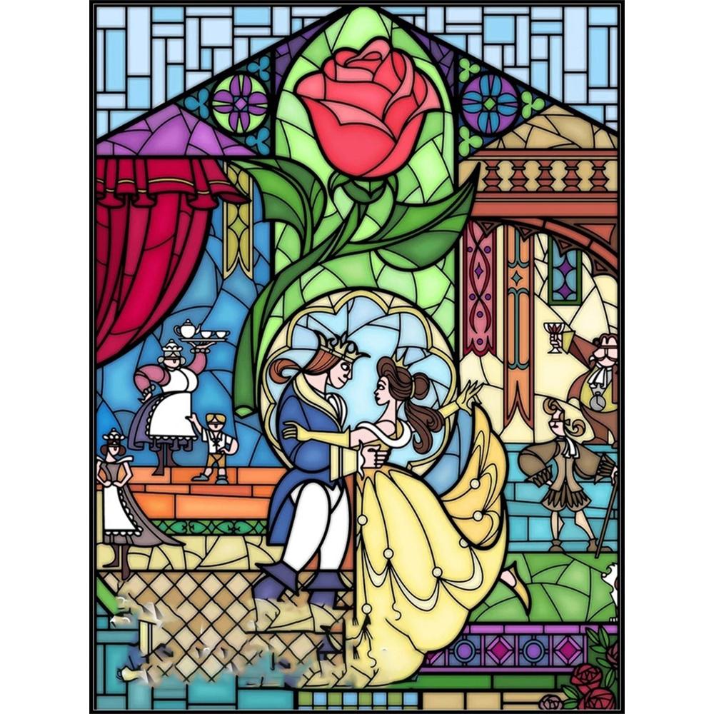 Disney Diamond Painting Beauty and The Beast Stained Glass Artwork Cute DIY Rhinestone Mosaic Cross Stitch Kit Embroidery Gift Home Decor Round 20x30cm
Disney Diamond Painting Beauty and The Beast Stained Glass Artwork Cute DIY Rhinestone Mosaic Cross Stitch Kit Embroidery Gift Home Decor Round 20x30cm