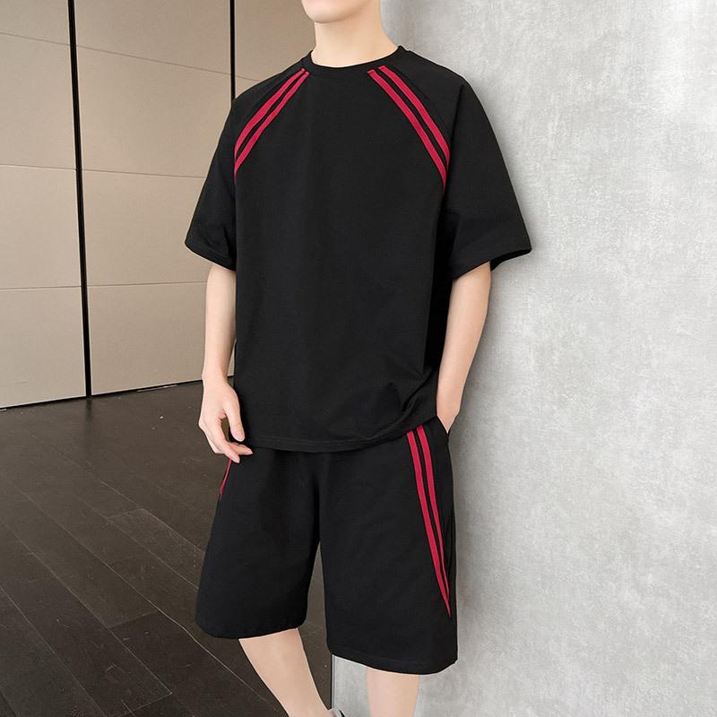 Летний спортивный костюм с круглым вырезом и короткими рукавами, повседневный универсальный мужской свободный тонкий комплект из двух предметов S чёрный
Летний спортивный костюм с круглым вырезом и короткими рукавами, повседневный универсальный мужской свободный тонкий комплект из двух предметов S чёрный