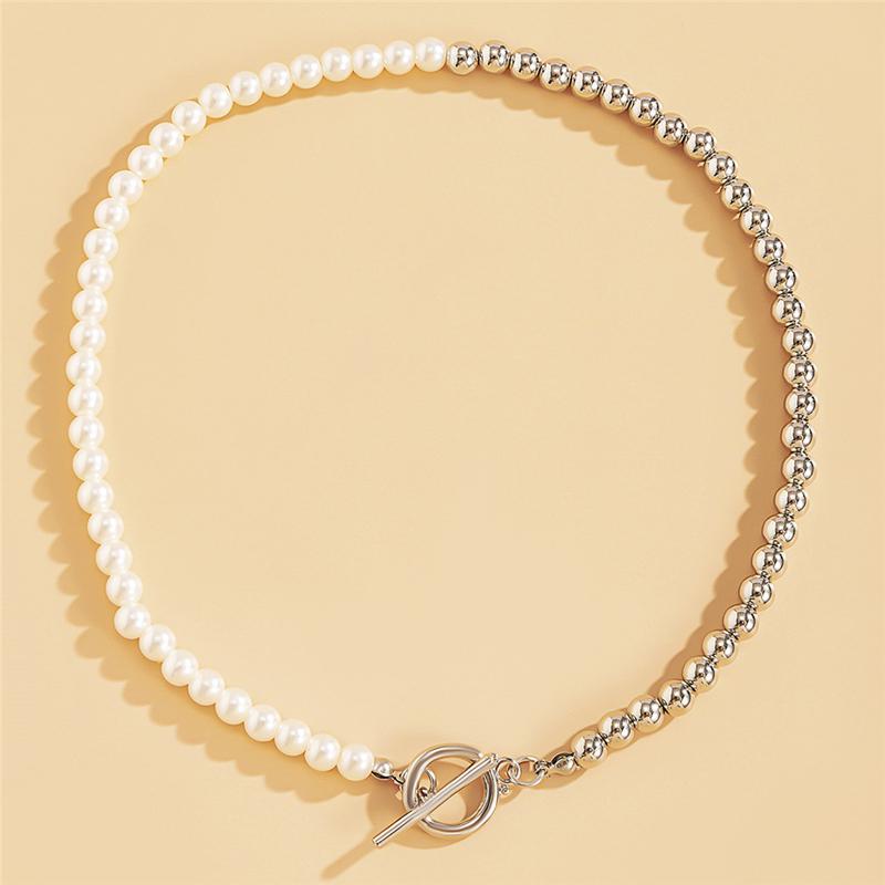 Minimalism Gold Color Bead Imitation Pearl Splicing OT Buckle Necklace for Women Fashion Collision Color Clavicle Chain Zircon медный
Minimalism Gold Color Bead Imitation Pearl Splicing OT Buckle Necklace for Women Fashion Collision Color Clavicle Chain Zircon медный