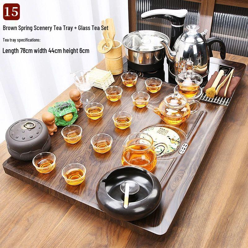 Jiakangming Automatic Gongfu Tea Set with Integrated Kettle & Wooden Tray N/A
Jiakangming Automatic Gongfu Tea Set with Integrated Kettle & Wooden Tray N/A