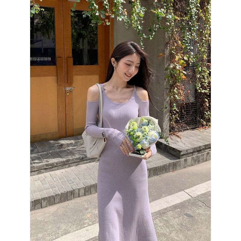 Осенняя женская одежда новое нежное ветреное длинное платье с тонкой подкладкой фиолетовое вязаное платье с длинным рукавом S фиолетовый
Осенняя женская одежда новое нежное ветреное длинное платье с тонкой подкладкой фиолетовое вязаное платье с длинным рукавом S фиолетовый