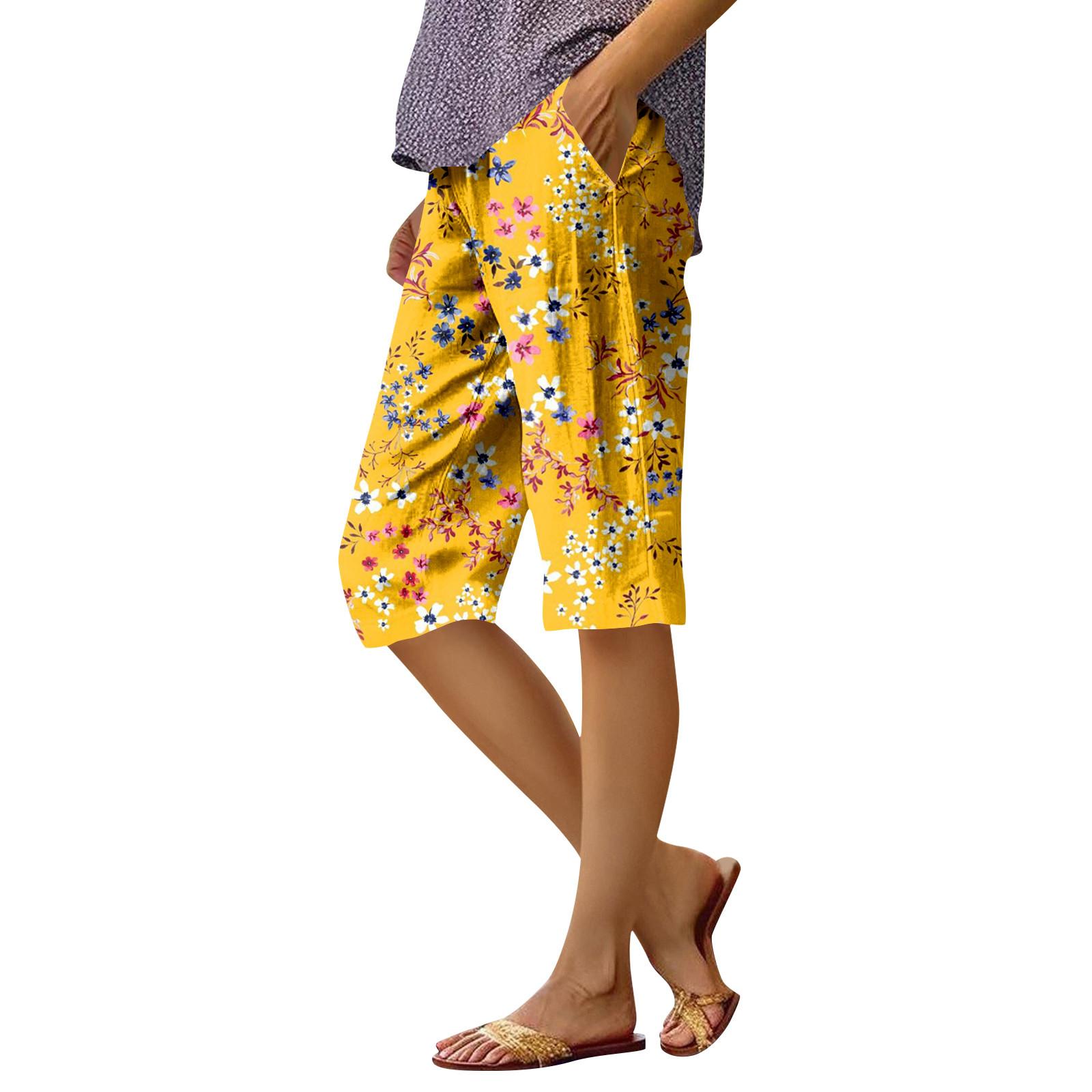 Женские модные повседневные брюки 5/10 с напечатанным карманом и эластичной талией L жёлтый
Женские модные повседневные брюки 5/10 с напечатанным карманом и эластичной талией L жёлтый