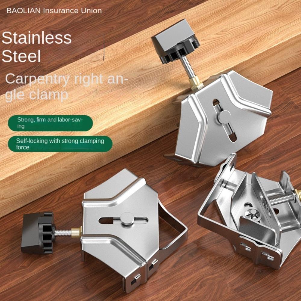 Quick Clip Corner Clamp Locator Stainless Steel 90 Degree Fixing Clamp Woodworking Splicing Open
Quick Clip Corner Clamp Locator Stainless Steel 90 Degree Fixing Clamp Woodworking Splicing Open