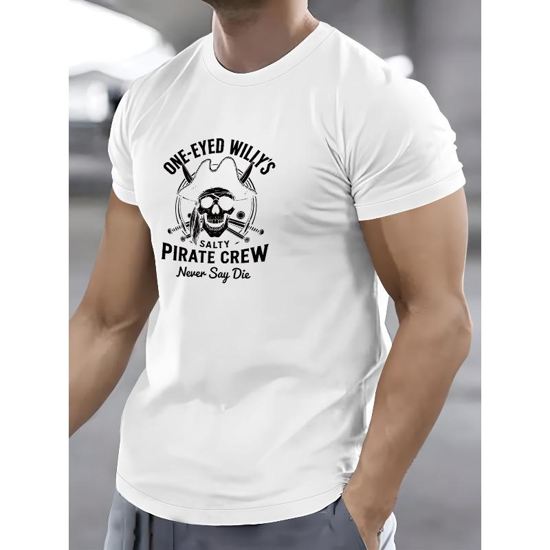 European sizes Men s Pirate-Themed T-Shirt - Navy Blue with White Pirate Crew, Breathable Soft Polyester, Casual Round Neck Short Sleeve Shirt 4XL білий
European sizes Men s Pirate-Themed T-Shirt - Navy Blue with White Pirate Crew, Breathable Soft Polyester, Casual Round Neck Short Sleeve Shirt 4XL білий