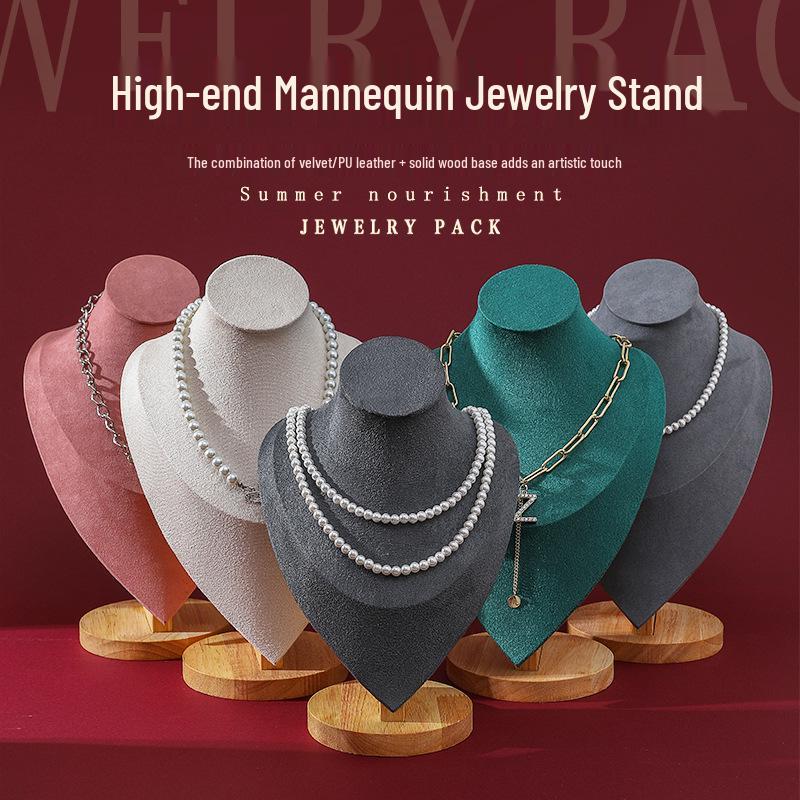 Luxury Velvet and Wood Spliced Jewelry Display Stand for Bracelets and Necklaces Small 19.5*14.7*8.3 
Luxury Velvet and Wood Spliced Jewelry Display Stand for Bracelets and Necklaces Small 19.5*14.7*8.3