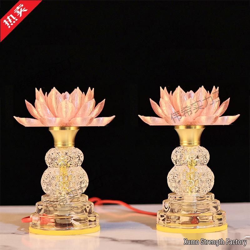 Seven-Color Crystal Lotus Lamp – Buddha Altar Guanyin Lighting
Seven-Color Crystal Lotus Lamp – Buddha Altar Guanyin Lighting