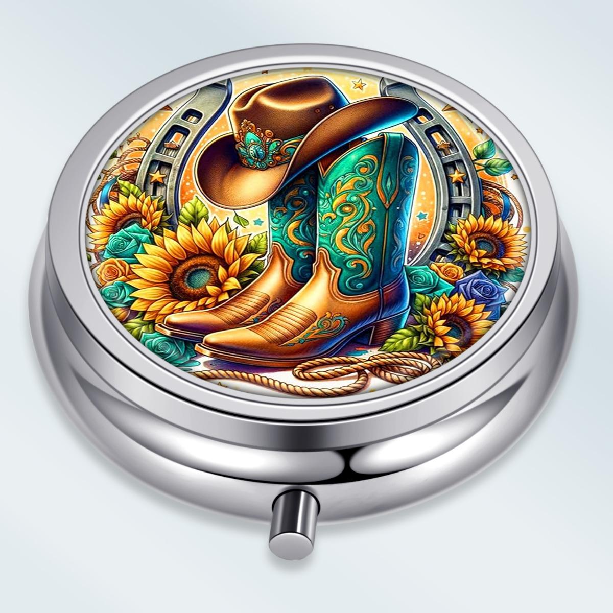 Portable Pill Box with 3 Compartments, Mini Metal Medicine Organizer Case, Cute Printed Pill Container for Vitamins, Pills, Jewelry, Travel, Daily Use
Portable Pill Box with 3 Compartments, Mini Metal Medicine Organizer Case, Cute Printed Pill Container for Vitamins, Pills, Jewelry, Travel, Daily Use