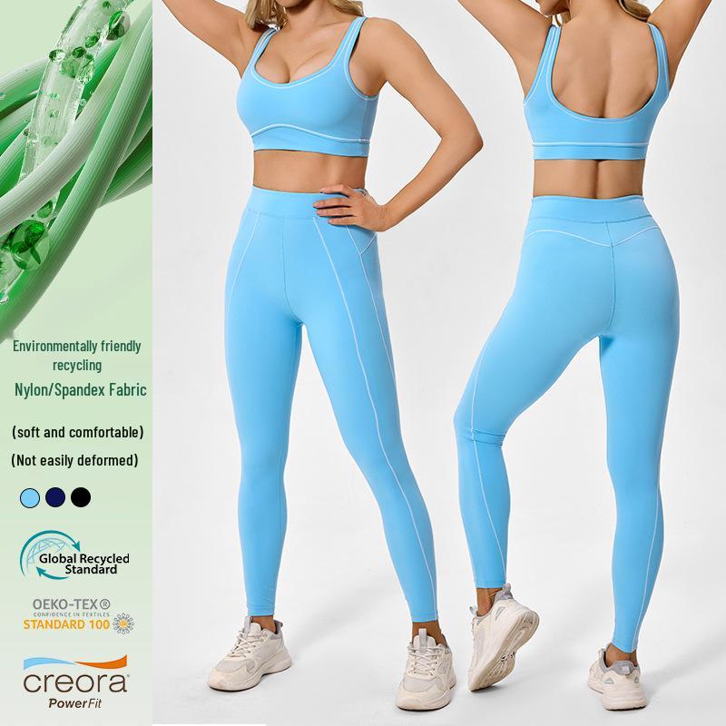 Eco-friendly Color-block Yoga Set: Slimming, High-Waisted, Tight-Fitting Fitness Wear for Women S
Eco-friendly Color-block Yoga Set: Slimming, High-Waisted, Tight-Fitting Fitness Wear for Women S