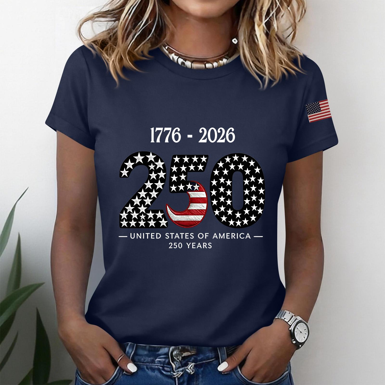 Womens Spring Tops 1776-2026 Anniversary Graphic Tee Summer Shirts for Women Casual Tshirts Shirts for Women Dressy Tops for Women XXXL тёмно-синий
Womens Spring Tops 1776-2026 Anniversary Graphic Tee Summer Shirts for Women Casual Tshirts Shirts for Women Dressy Tops for Women XXXL тёмно-синий