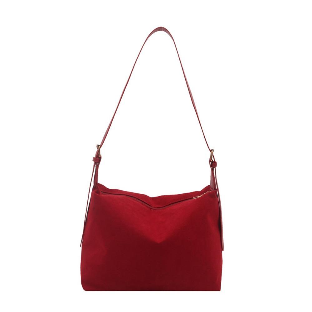 Fashion Faux Suede Shoulder Bag Adjustable Strap Zipper Pillow Bag With Inner Pocket Crossbody Bag Women красный
Fashion Faux Suede Shoulder Bag Adjustable Strap Zipper Pillow Bag With Inner Pocket Crossbody Bag Women красный