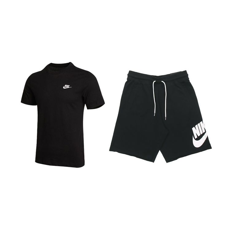 Nike Футболка с коротким рукавом и круглым вырезом, средней талией, на шнурке, дышащие шорты, повседневный спортивный комплект, мужские комплекты, черный цвет AR4999-013+836278-010 M
Nike Футболка с коротким рукавом и круглым вырезом, средней талией, на шнурке, дышащие шорты, повседневный спортивный комплект, мужские комплекты, черный цвет AR4999-013+836278-010 M