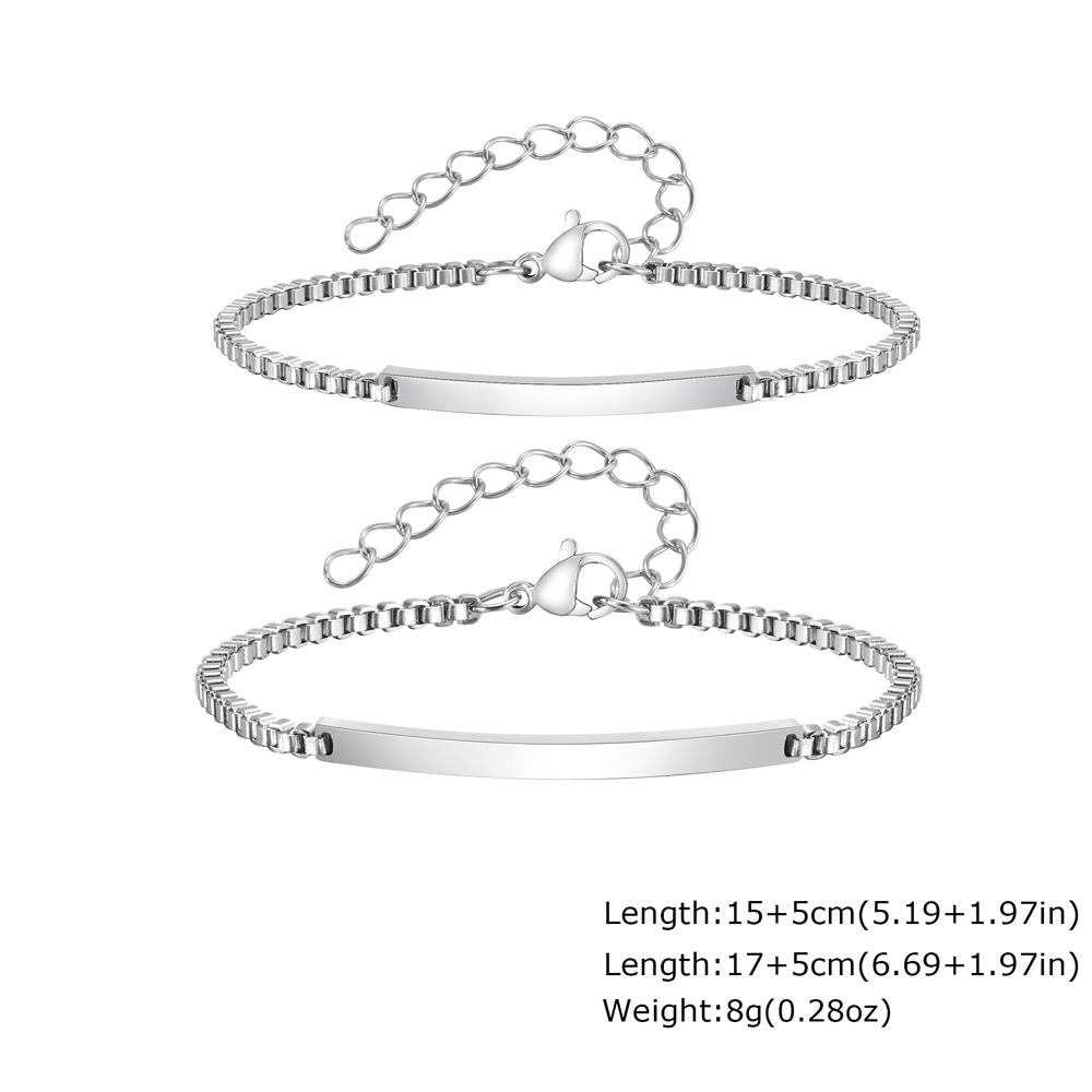 Personalized Customized Text ID Bracelets for Women Men, Simple Stainless Steel Engrave Name Bracelets, Couple Jewelry Gift
Personalized Customized Text ID Bracelets for Women Men, Simple Stainless Steel Engrave Name Bracelets, Couple Jewelry Gift