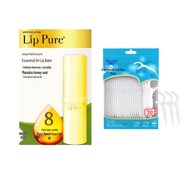 Dr. Dental Floss Picks & Honey Lip Balm Set
Dr. Dental Floss Picks & Honey Lip Balm Set