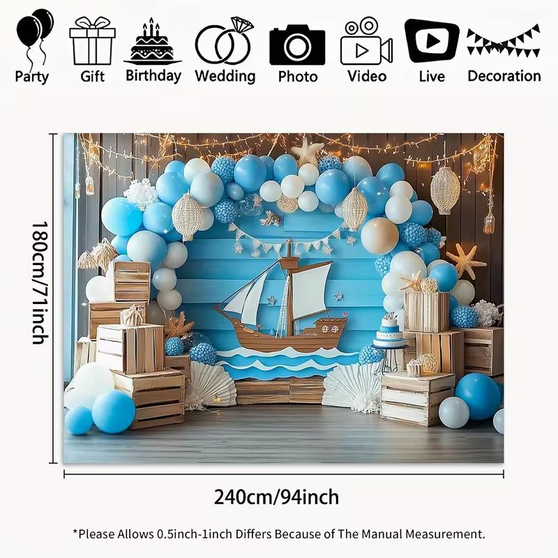 2D Nautical Adventure Photography Backdrop Birthday Party Decoration Background Cloth 47.2x31.5inch/120*80cm
2D Nautical Adventure Photography Backdrop Birthday Party Decoration Background Cloth 47.2x31.5inch/120*80cm