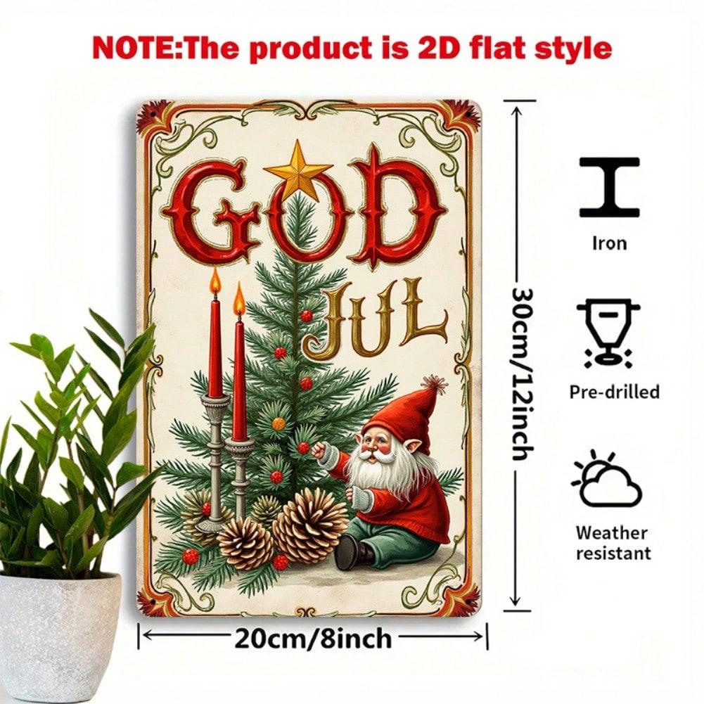 Винтажный шведский гном God Jul Металлическая жестяная табличка Ретро Рождественское настенное искусство Скандинавский праздничный декор для дома Картина в железной раме Подарок 20x30 разноцветный
Винтажный шведский гном God Jul Металлическая жестяная табличка Ретро Рождественское настенное искусство Скандинавский праздничный декор для дома Картина в железной раме Подарок 20x30 разноцветный