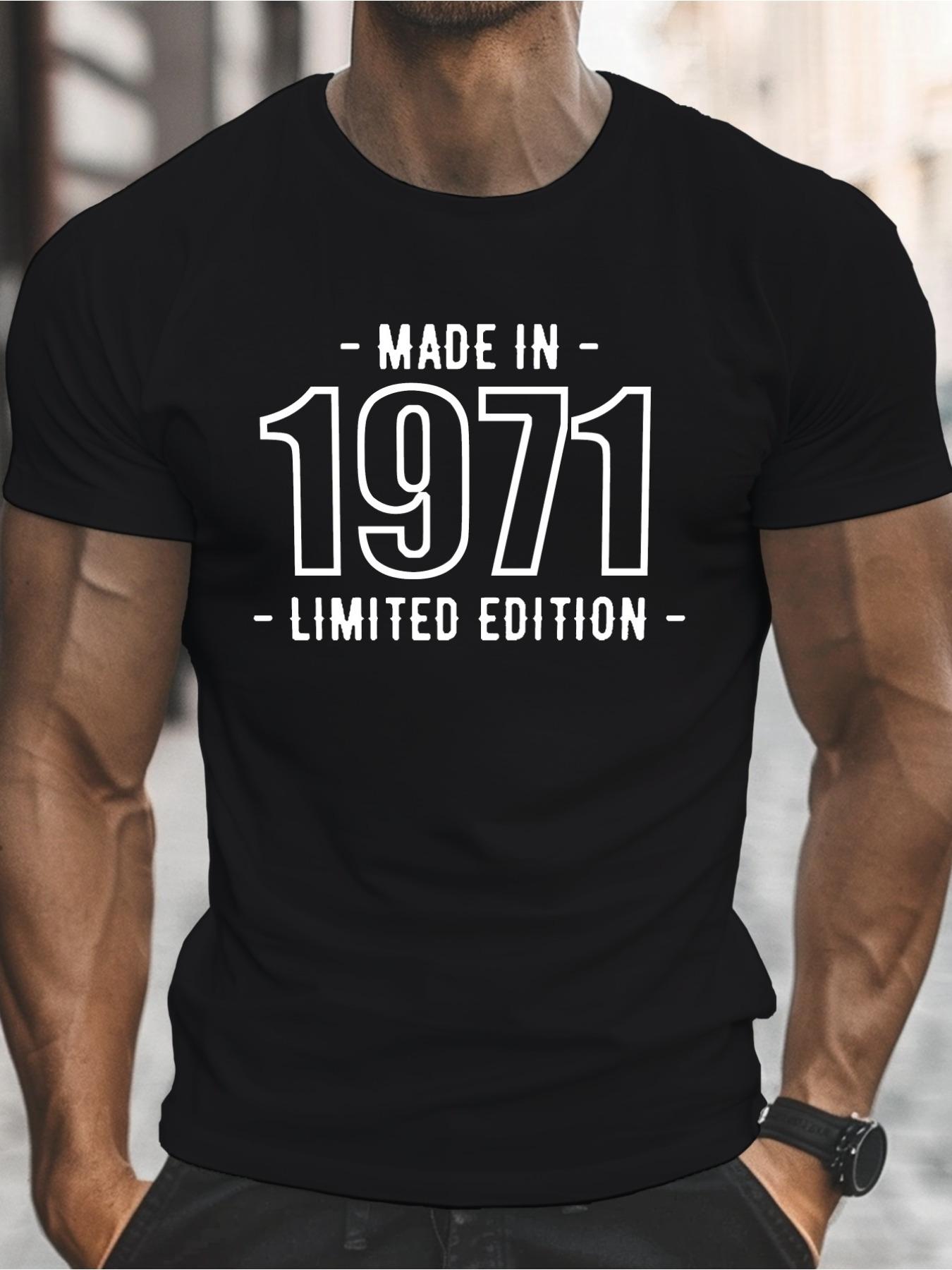1971 Vintage Graphic Crew Neck T-shirt - Limited Edition Lightweight Cotton Tee with Bold White Lettering XXXL
1971 Vintage Graphic Crew Neck T-shirt - Limited Edition Lightweight Cotton Tee with Bold White Lettering XXXL