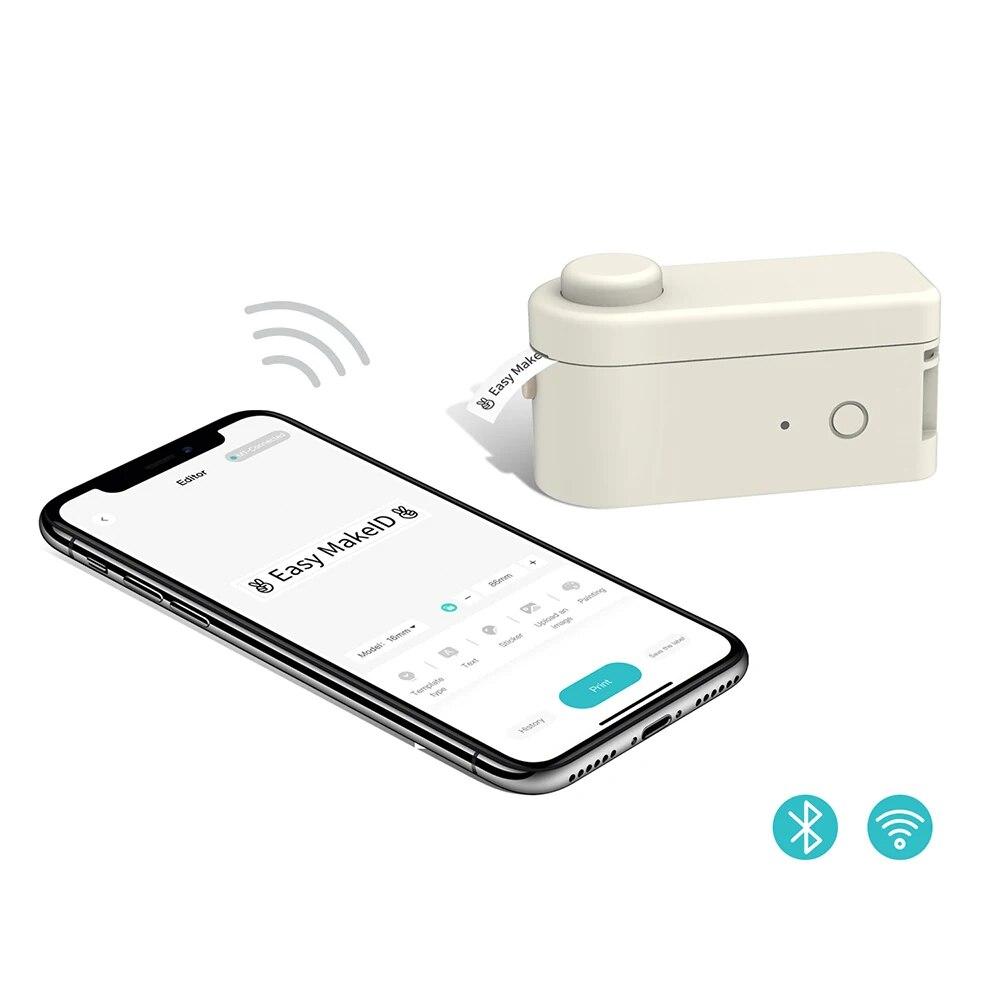 MakeID Label Maker Беспроводной BT термопринтер этикеток Быстрая печать Карманная пишущая машинка Наклейка Тег Автоматическая резка для iOS Android
MakeID Label Maker Беспроводной BT термопринтер этикеток Быстрая печать Карманная пишущая машинка Наклейка Тег Автоматическая резка для iOS Android