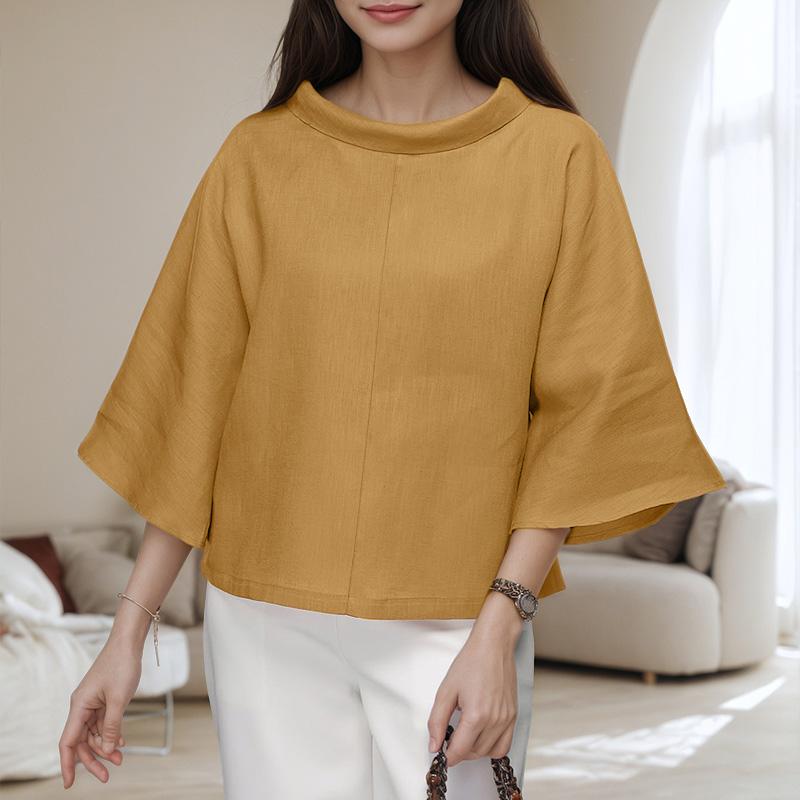 ZANZEA Женская повседневная блузка с круглым вырезом и рукавом 3/4 5XL хаки
ZANZEA Женская повседневная блузка с круглым вырезом и рукавом 3/4 5XL хаки