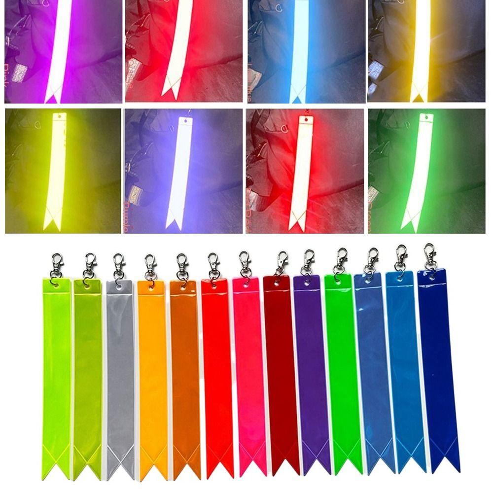 10Pcs Soft PVC Reflective Strips High Visibility Backpack Pendant Car Reflective Keychain Cycling 10Pcs Rose Red 15*3cm
10Pcs Soft PVC Reflective Strips High Visibility Backpack Pendant Car Reflective Keychain Cycling 10Pcs Rose Red 15*3cm