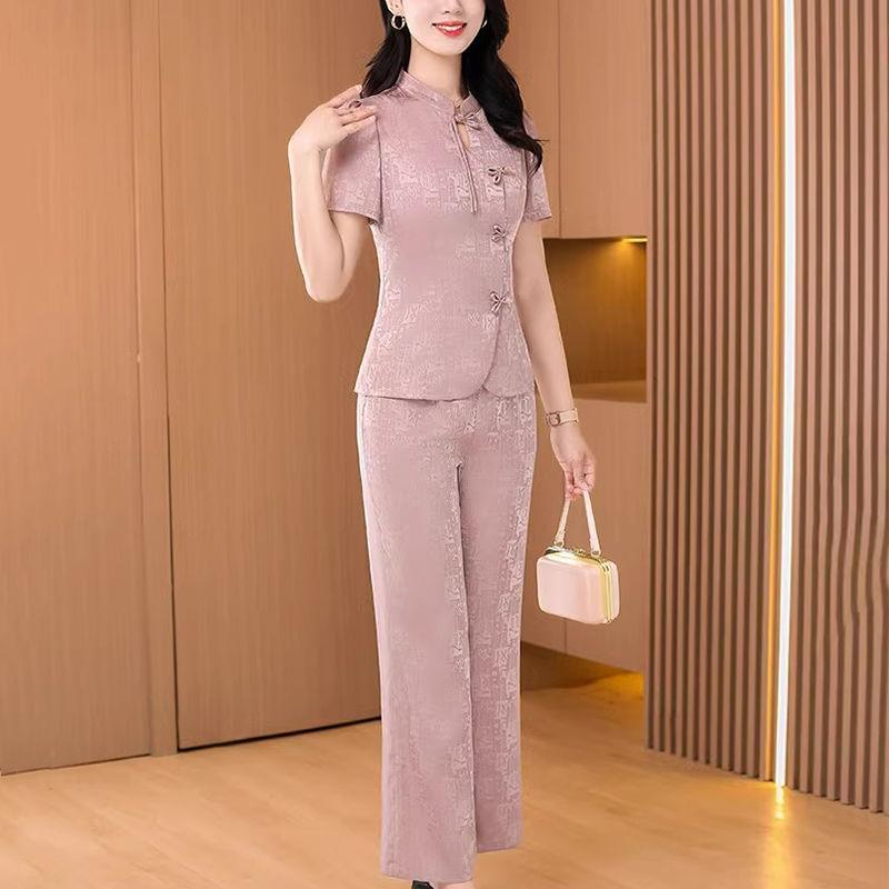 2025 Summer Women s Chinese Style Two-Piece Set: Age-Reducing Fashion with Wide-Leg Pants L (Recommended 100-115 jin)
2025 Summer Women s Chinese Style Two-Piece Set: Age-Reducing Fashion with Wide-Leg Pants L (Recommended 100-115 jin)