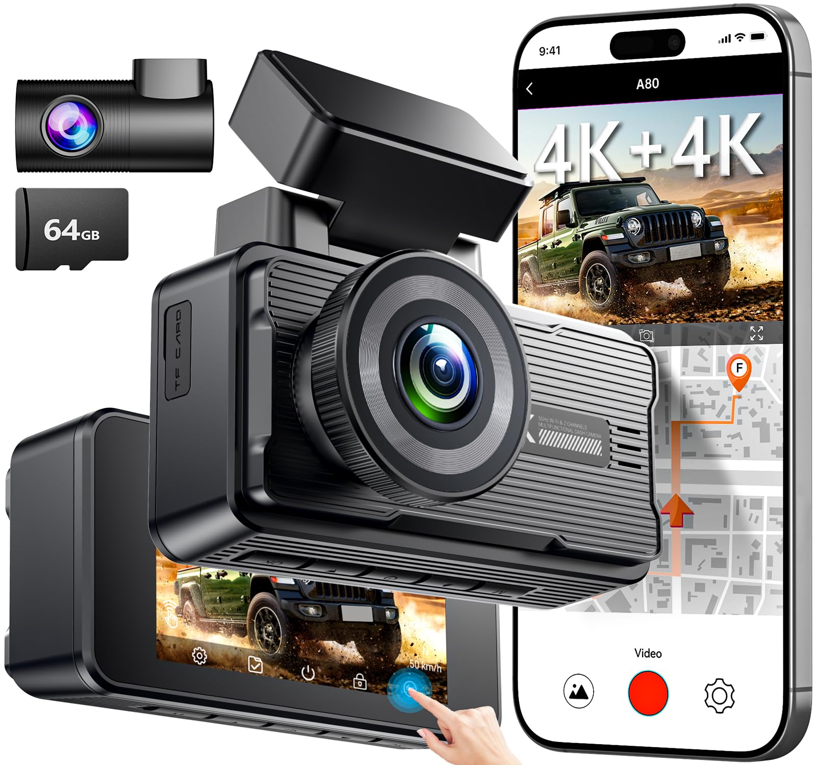 2025 Latest Dash Cam with Front and Rear Integrated Easy Wireless 64GB Card LCD Image Correction Image Adjustable Overwrite Emergency Power High
2025 Latest Dash Cam with Front and Rear Integrated Easy Wireless 64GB Card LCD Image Correction Image Adjustable Overwrite Emergency Power High