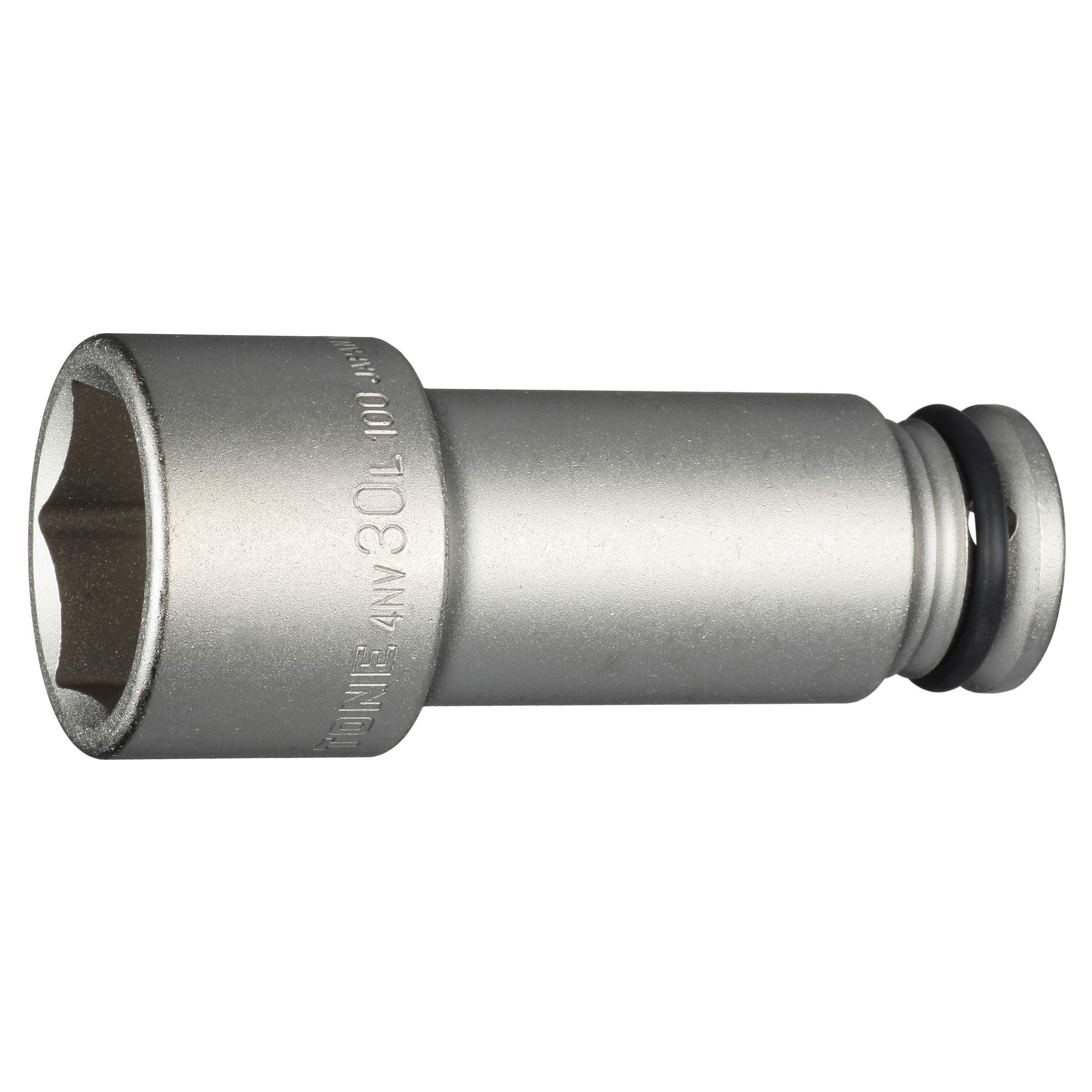 TONE Ultra-long impact socket HP4NV-30L100 Drive angle 12.7mm (12 ) Width across flats 30mm
TONE Ultra-long impact socket HP4NV-30L100 Drive angle 12.7mm (12 ) Width across flats 30mm