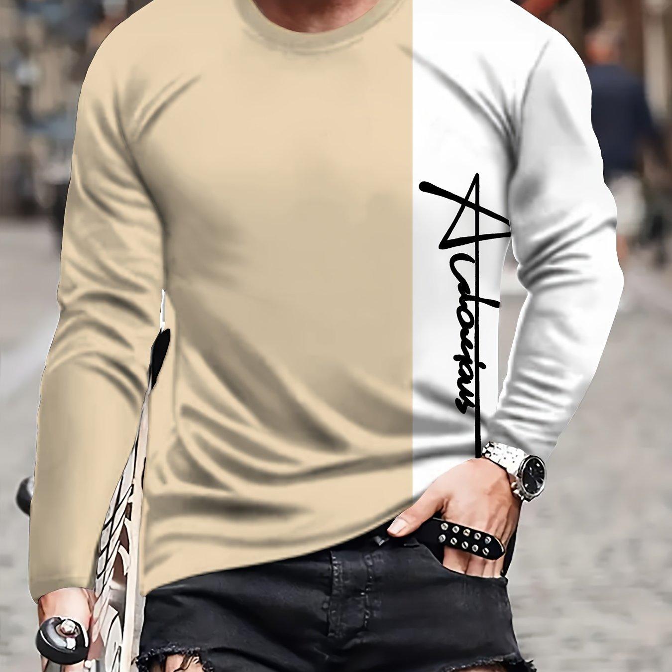 Мужская классическая модная футболка с длинным рукавом и принтом в виде цветных блоков, повседневный спортивный комфортный топ с круглым вырезом, стильная весенняя футболка в стиле кэжуал 6XL
Мужская классическая модная футболка с длинным рукавом и принтом в виде цветных блоков, повседневный спортивный комфортный топ с круглым вырезом, стильная весенняя футболка в стиле кэжуал 6XL