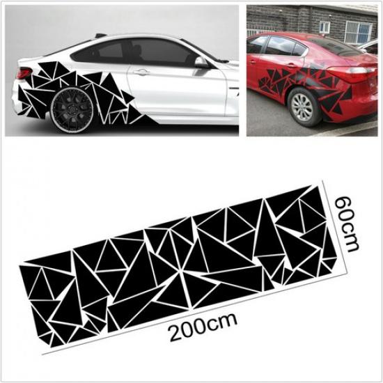 1X 200x60cm Glossy Black Triangles Car Side Sticker Camouflage Vinyl Decal Decor
1X 200x60cm Glossy Black Triangles Car Side Sticker Camouflage Vinyl Decal Decor