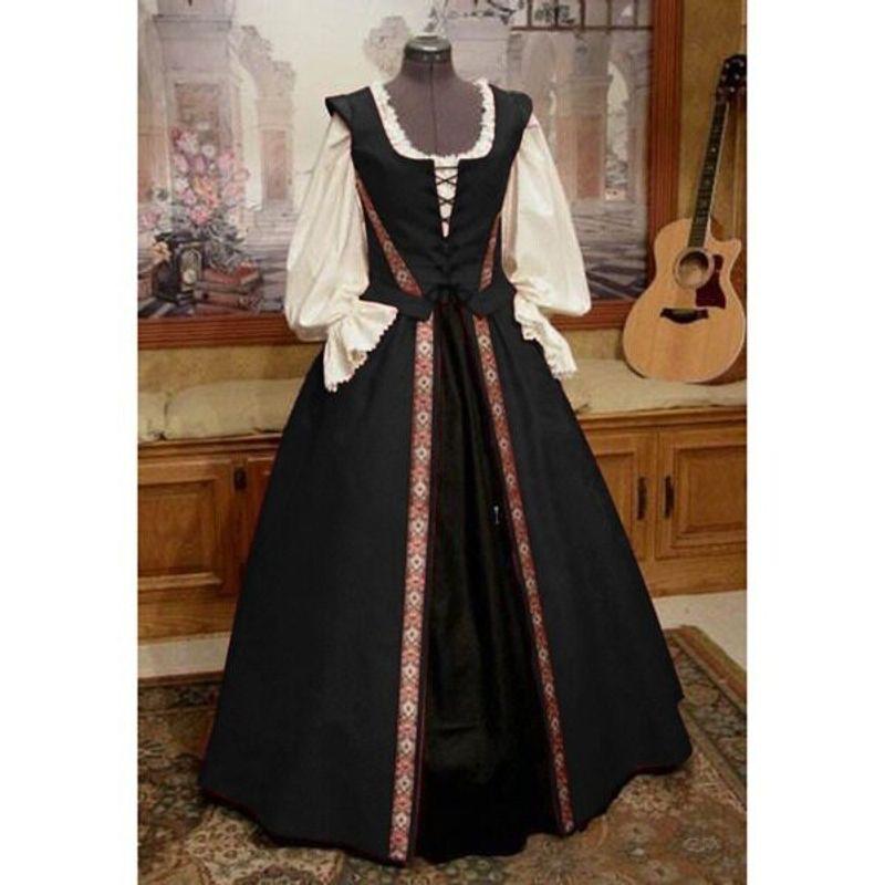 Medieval Waist-Controlled Large Hem Dress Two-Piece Set Black S
Medieval Waist-Controlled Large Hem Dress Two-Piece Set Black S