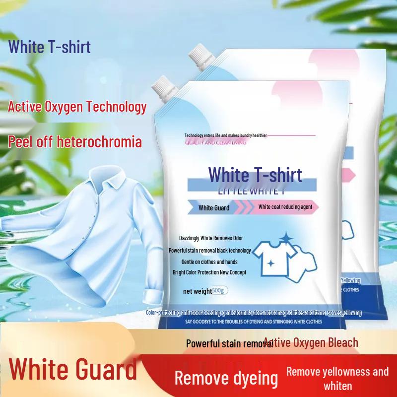 White Coat Guardian Little White T Detergent: Deep Clean, Stain Removal, Long-Lasting Fragrance, Value Pack Powder Xiaobai T 500g with Spout - 1 Pack Bag
White Coat Guardian Little White T Detergent: Deep Clean, Stain Removal, Long-Lasting Fragrance, Value Pack Powder Xiaobai T 500g with Spout - 1 Pack Bag