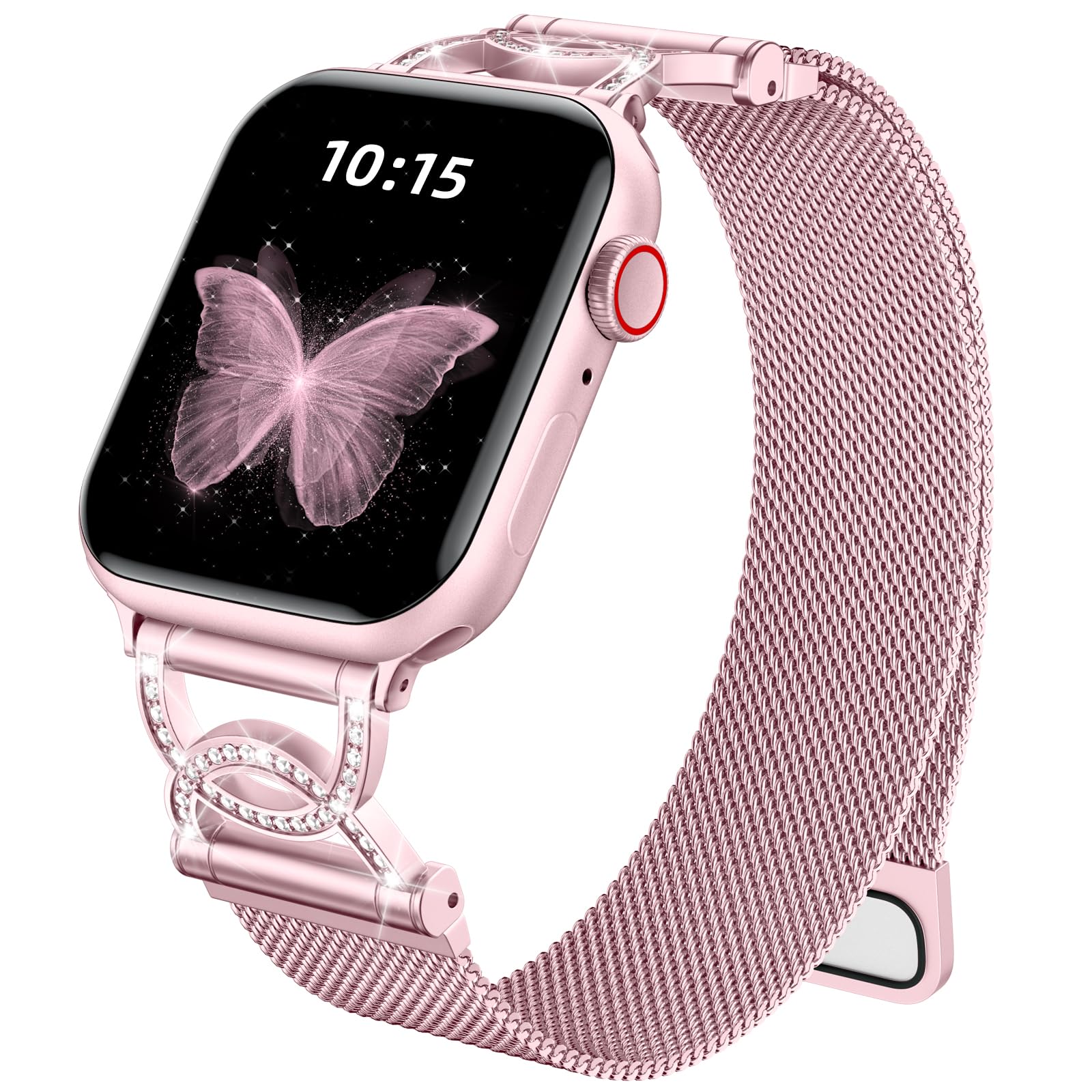Watch Band For Apple Watch Series 10 Ultra 9 8 7 SE 6 5 4 3 2 1 46mm 49mm 45mm 44mm 42mm DC-Shape Rhinestones Stainless Steel Strap Rose Gold
Watch Band For Apple Watch Series 10 Ultra 9 8 7 SE 6 5 4 3 2 1 46mm 49mm 45mm 44mm 42mm DC-Shape Rhinestones Stainless Steel Strap Rose Gold