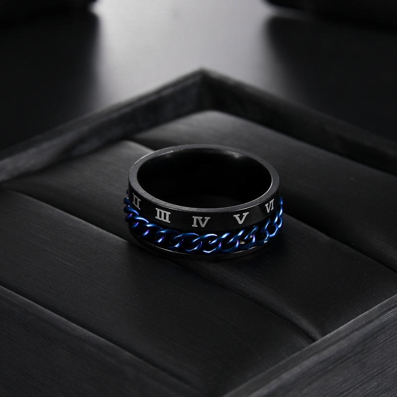 European and American Roman Numeral Ring, Rotatable Chain Ring, Stress-reducing Men s Hand Jewelry 13
European and American Roman Numeral Ring, Rotatable Chain Ring, Stress-reducing Men s Hand Jewelry 13